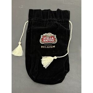 New Stella Artois Drawstring Velvet Bag Tassel